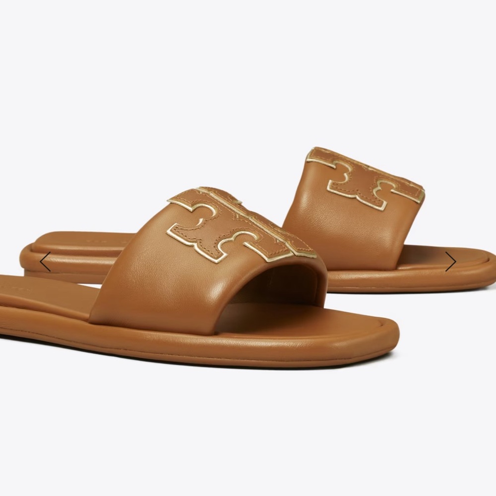 Tory Burch Brown Slide Sandals- Box Included